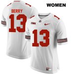 Women's NCAA Ohio State Buckeyes Rashod Berry #13 College Stitched Authentic Nike White Football Jersey AH20C36PL